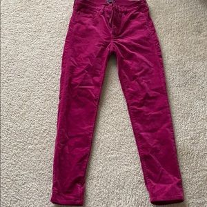 Brand new Velvet skinny leg fuschia pants